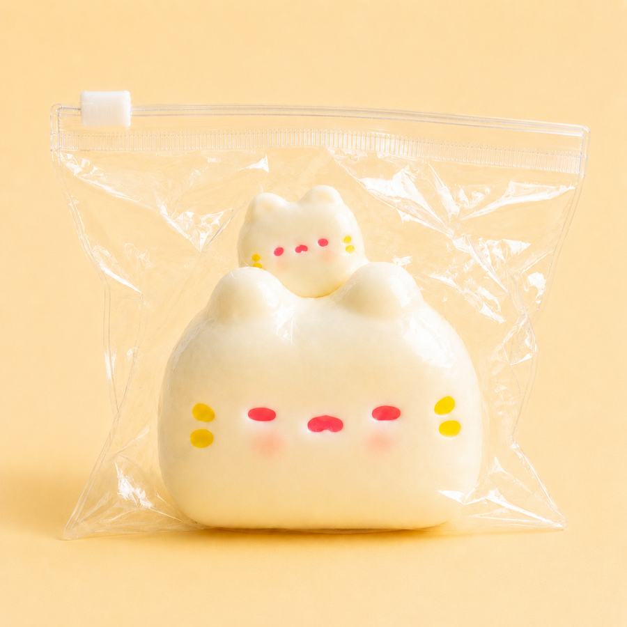Cream Pet Squishy - Two Cats